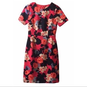 J. Crew fuchsia pink floral sheath dress
